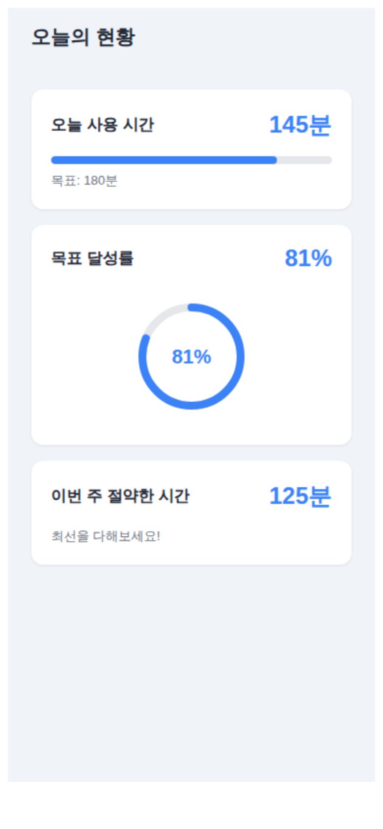 오늘의 현황 미리보기